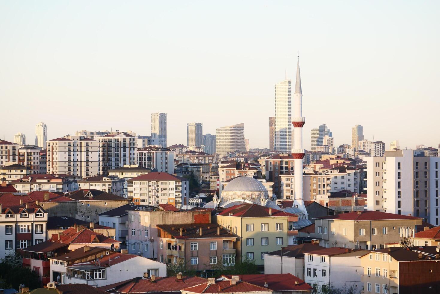 turkey istanbul 2 may 2025. City skyline with modern buildings and traditional architecture photo