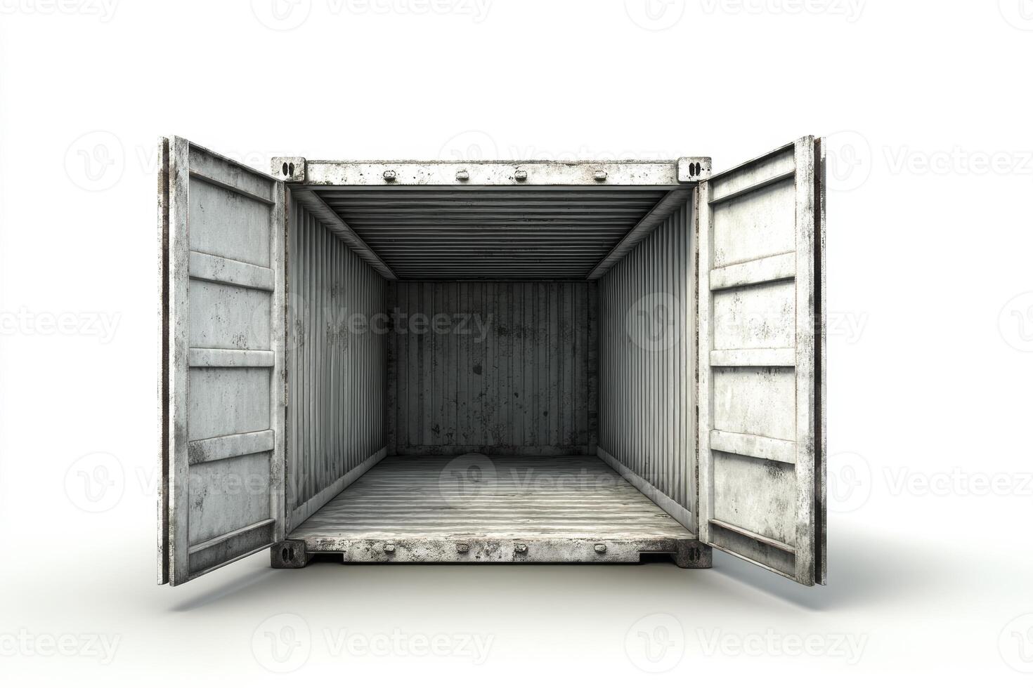 Empty Shipping Container Ready for Loading photo