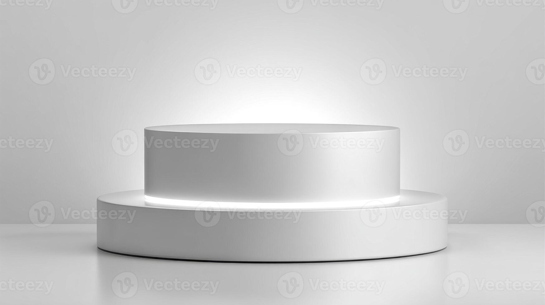 White Cake Stand Minimalist Bakery Display photo
