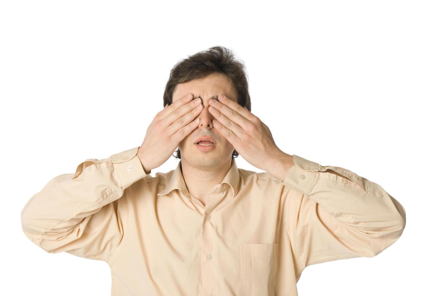 I don't want to see, isolated photo
