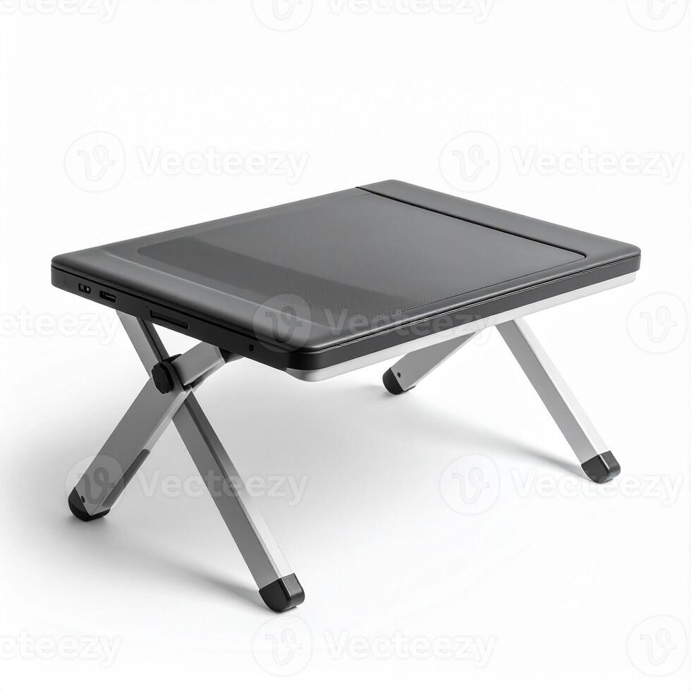 Minimalist Foldable Laptop Desk with Built In Mousepad Area photo
