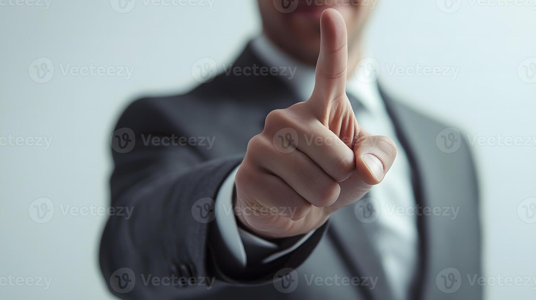 Businessman Pointing Index Finger photo