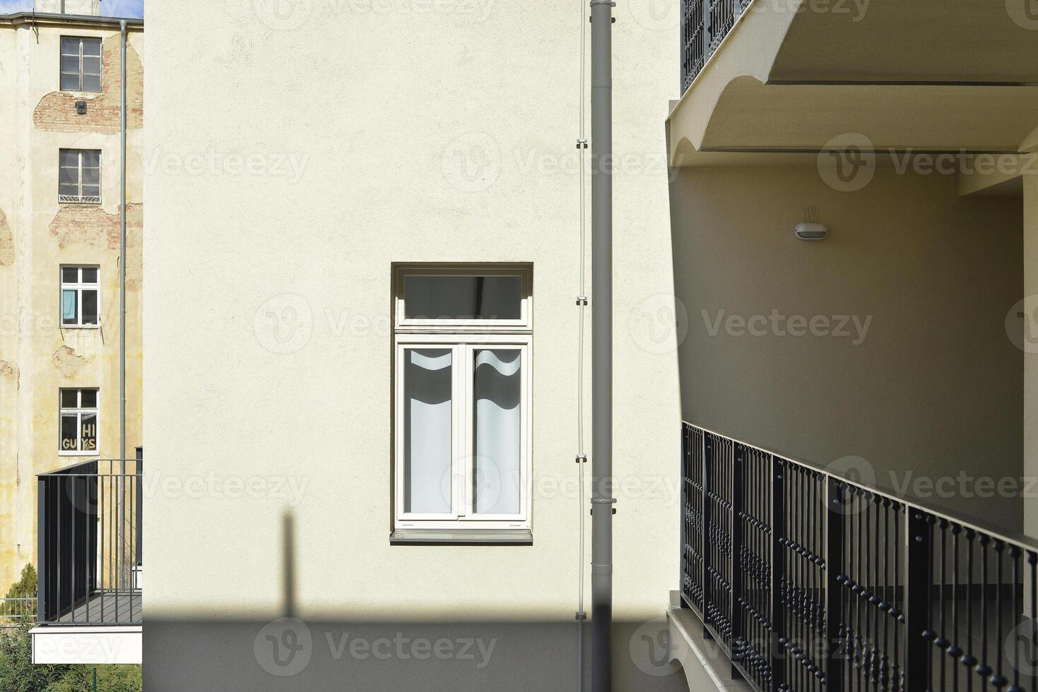 View of a balcony in modern hotel photo