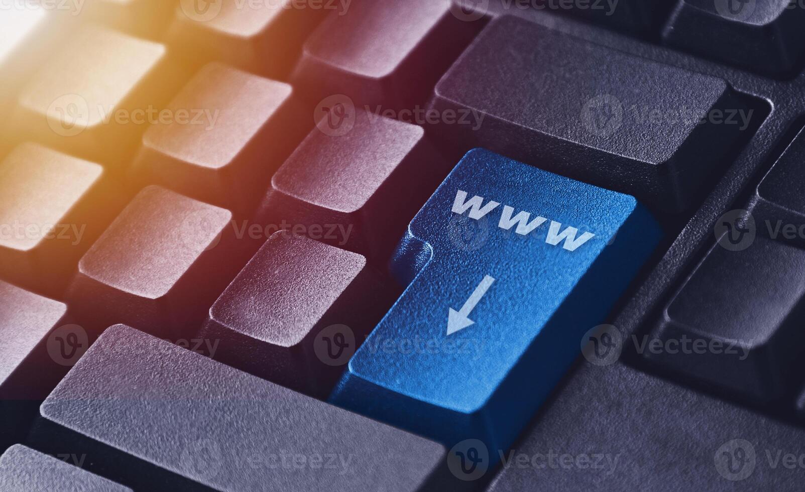 The www, world wide web button on a black keyboard photo