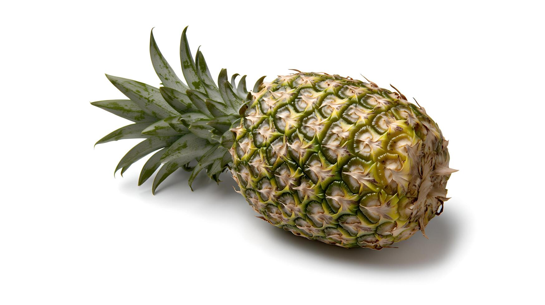Small Ripe Pineapple on White Background photo
