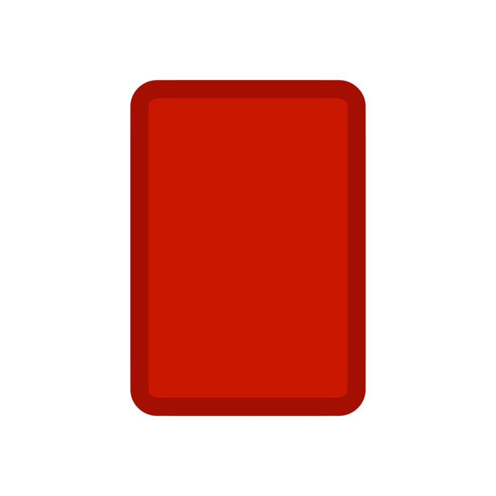 Illustration of referee red card for sport with simple and modern design on transparent background png