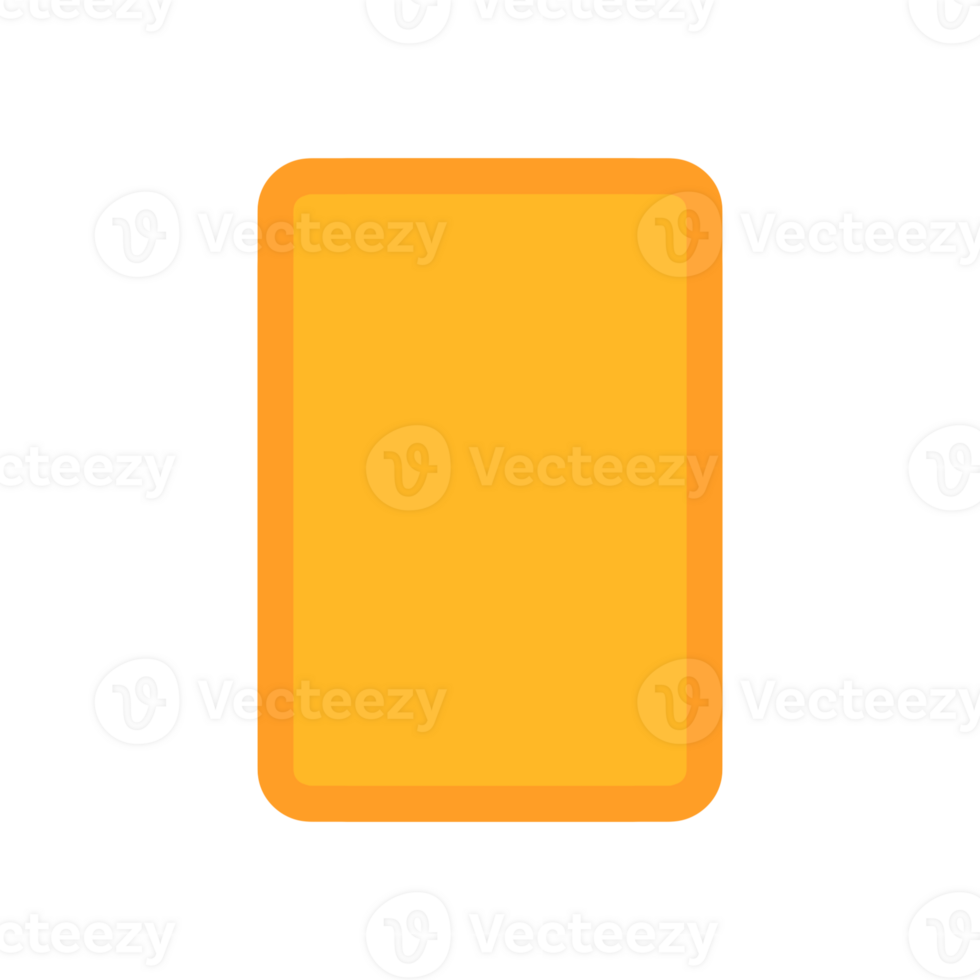 Illustration of a sports referee yellow card icon with a simple and modern design png