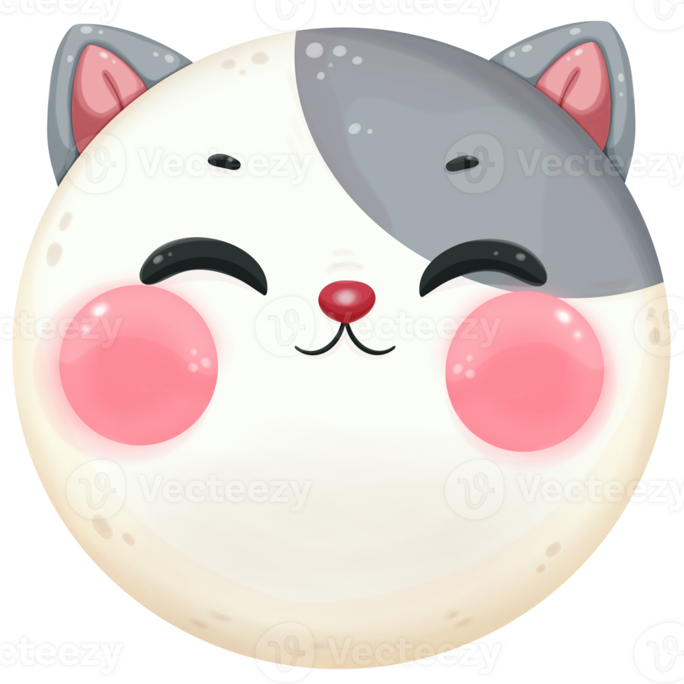 Face cat cartoon png