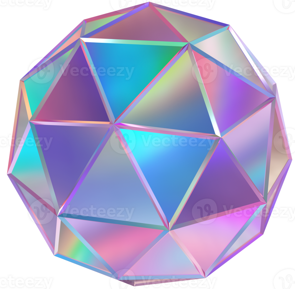 3d holographic glossy shape, iridescent chrome fluid abstract form png
