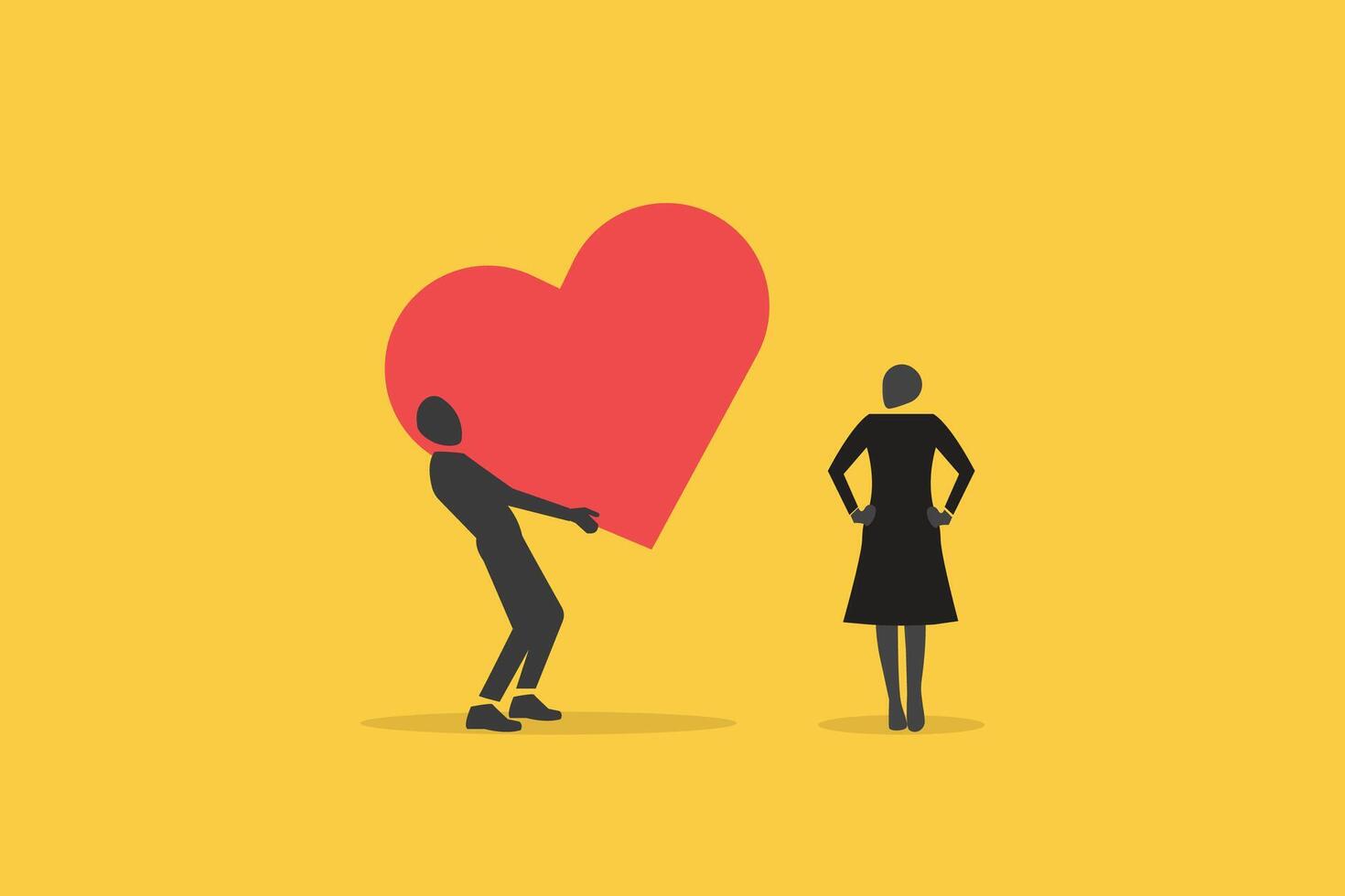 Giving a heart, hand gives a valentine. Concept of valentine's day, declaration of love, acceptance of feelings, giving love vector