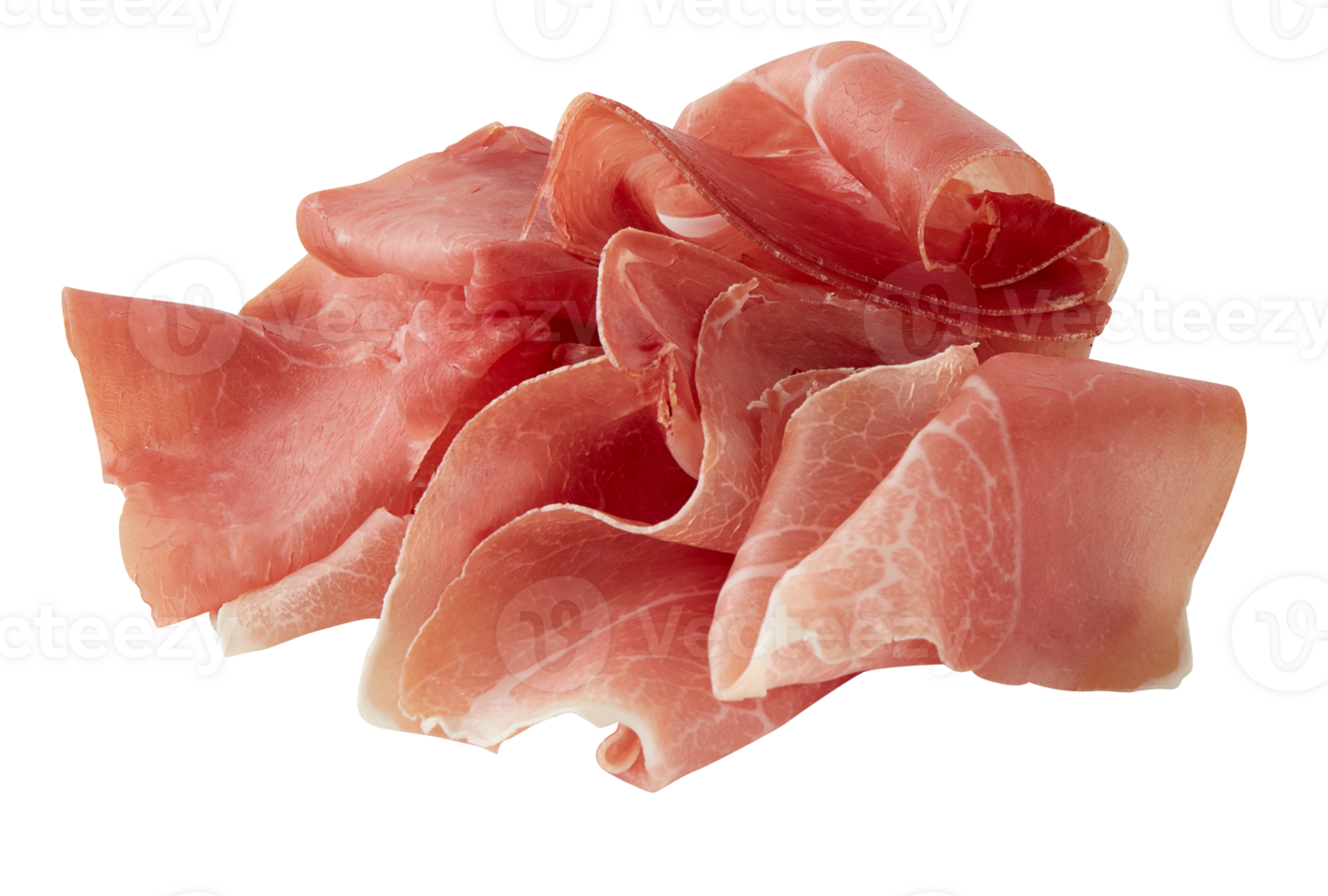Smoked Bacon cut out isolated transparent background png