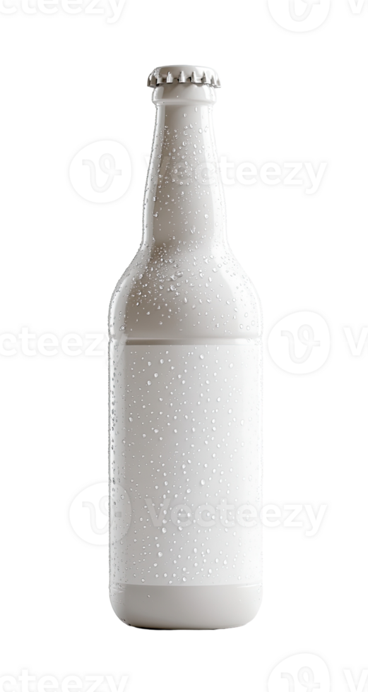 Empty Beer Bottle with Label png