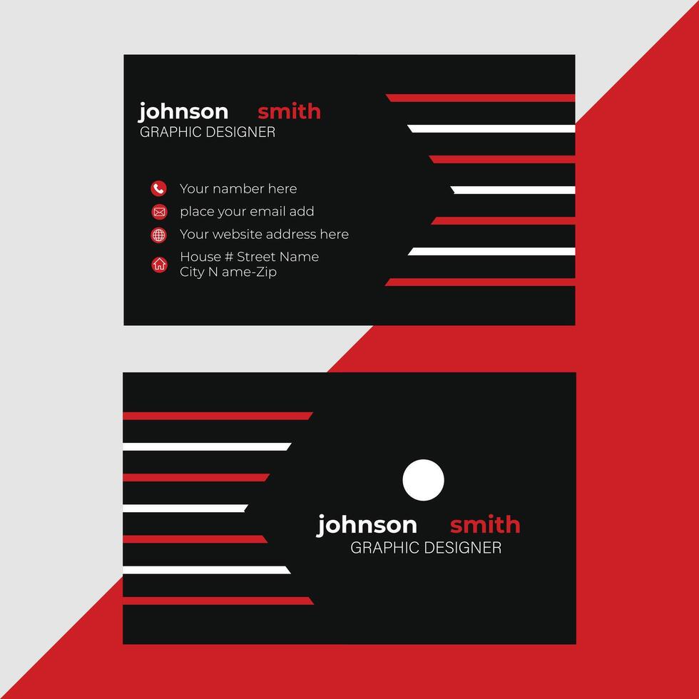 Modern Business Card Design for Graphic Designer vector