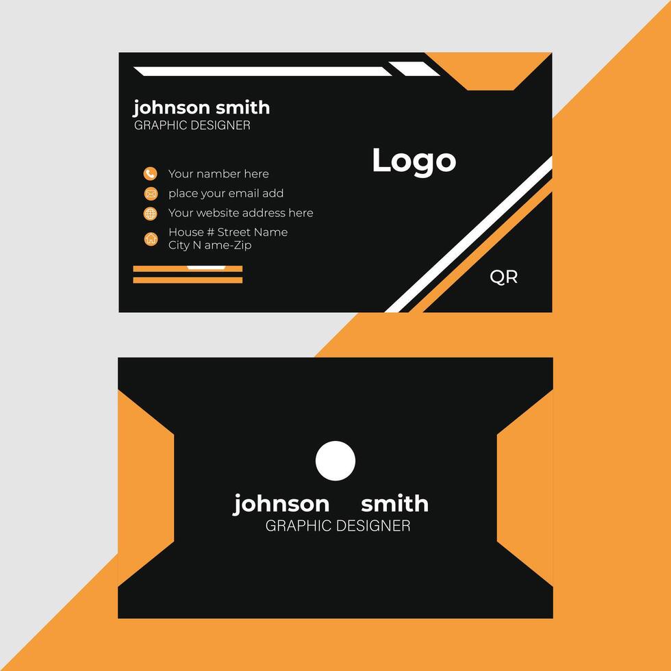 Modern Business Card Template for Graphic Designer vector