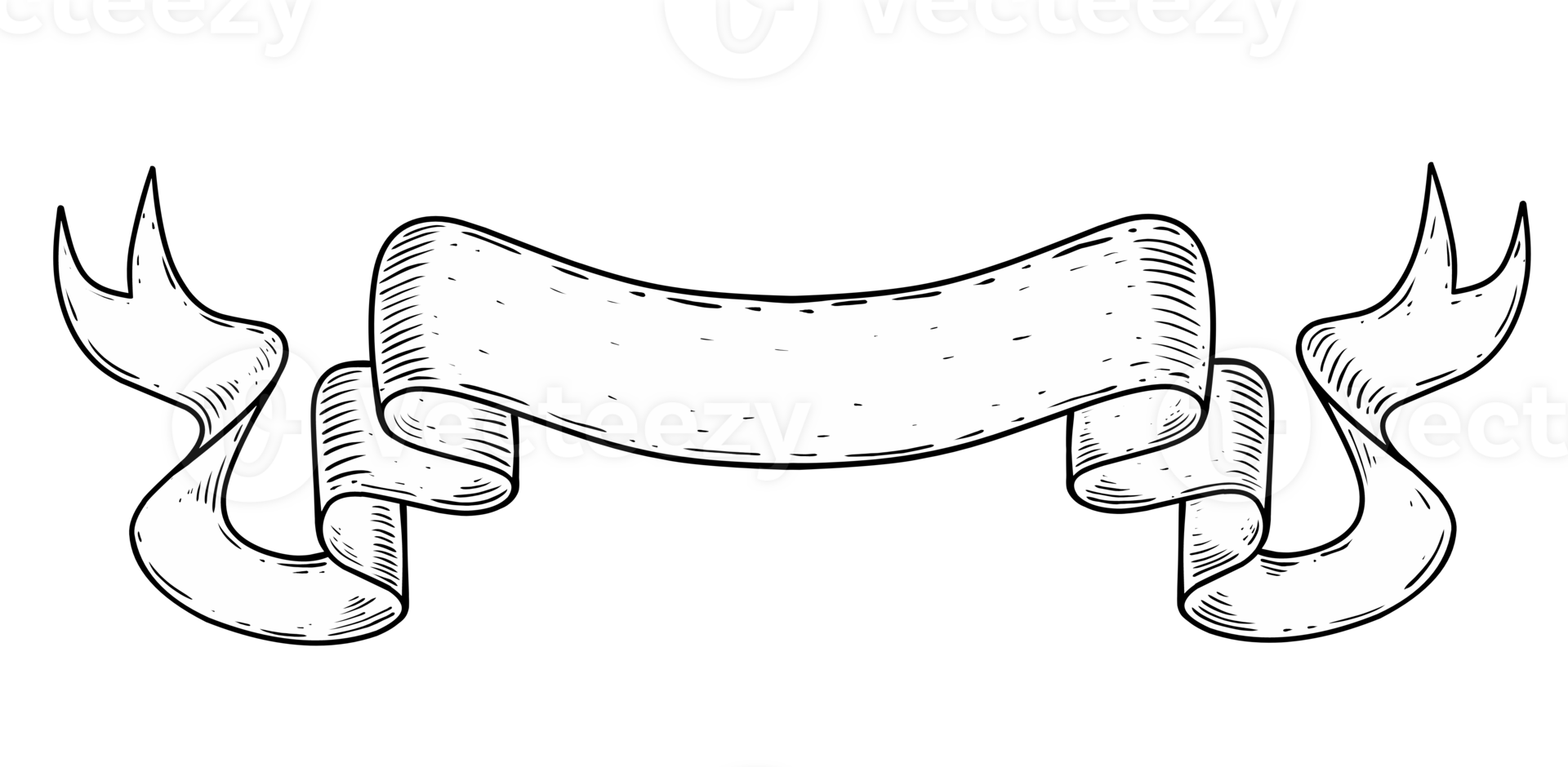 Sketch banner ribbon old labels png