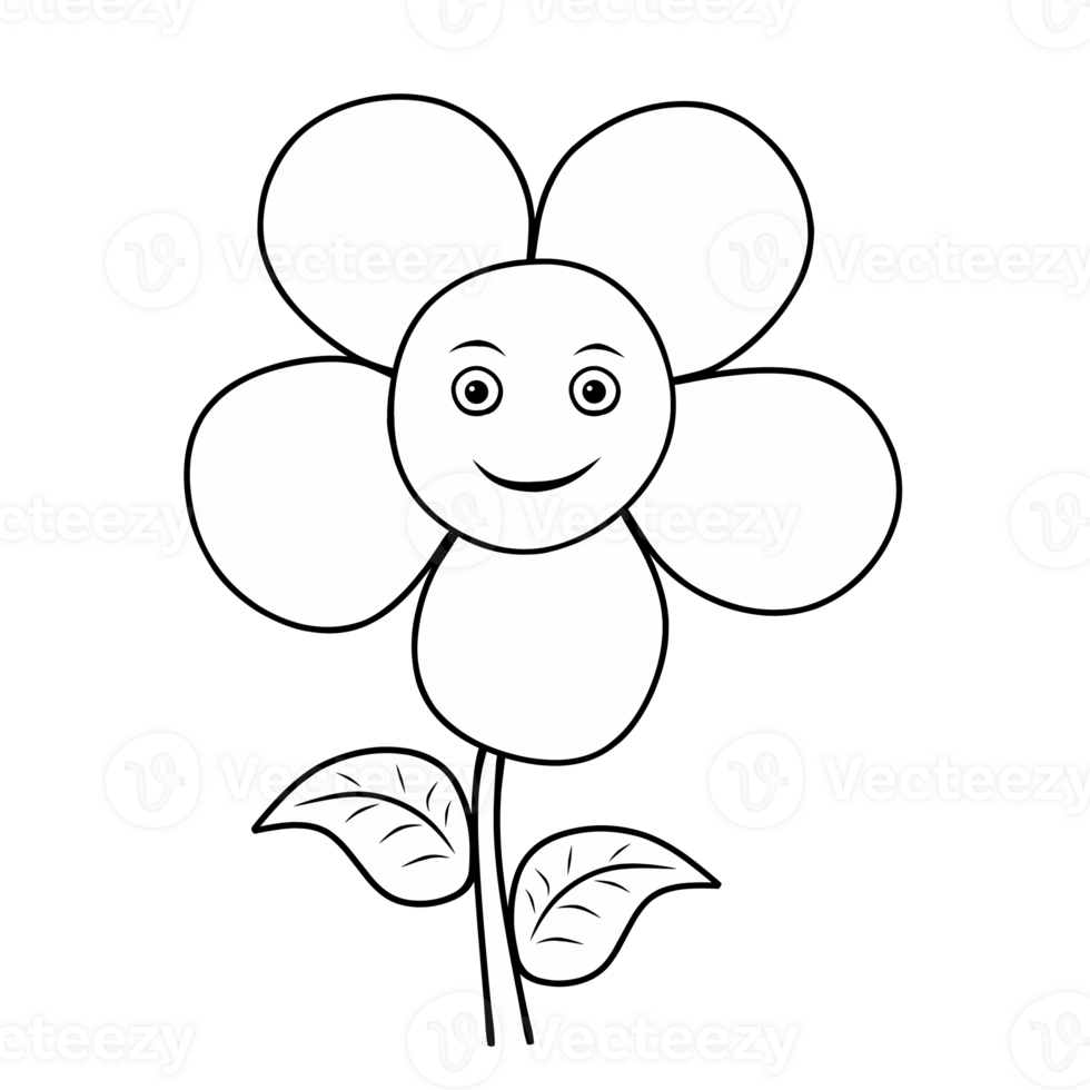 Flower with a Smiling Face png