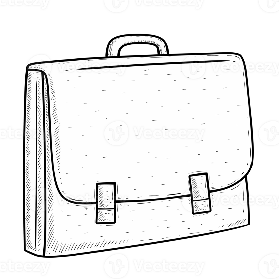 Sketch business briefcase illustration png