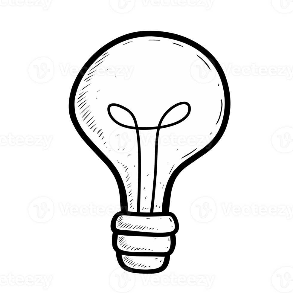 sketch illustration buble lamp png