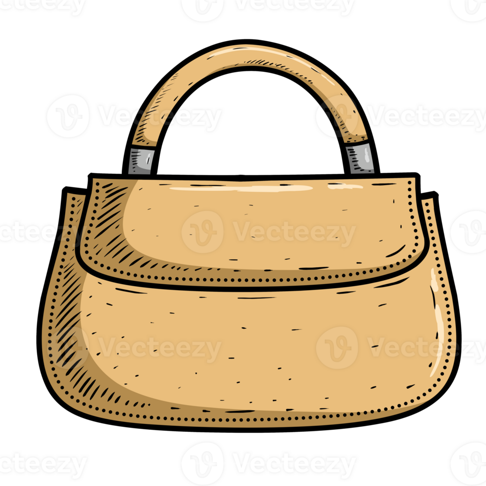 Illustration of a Fashionable Handbag png