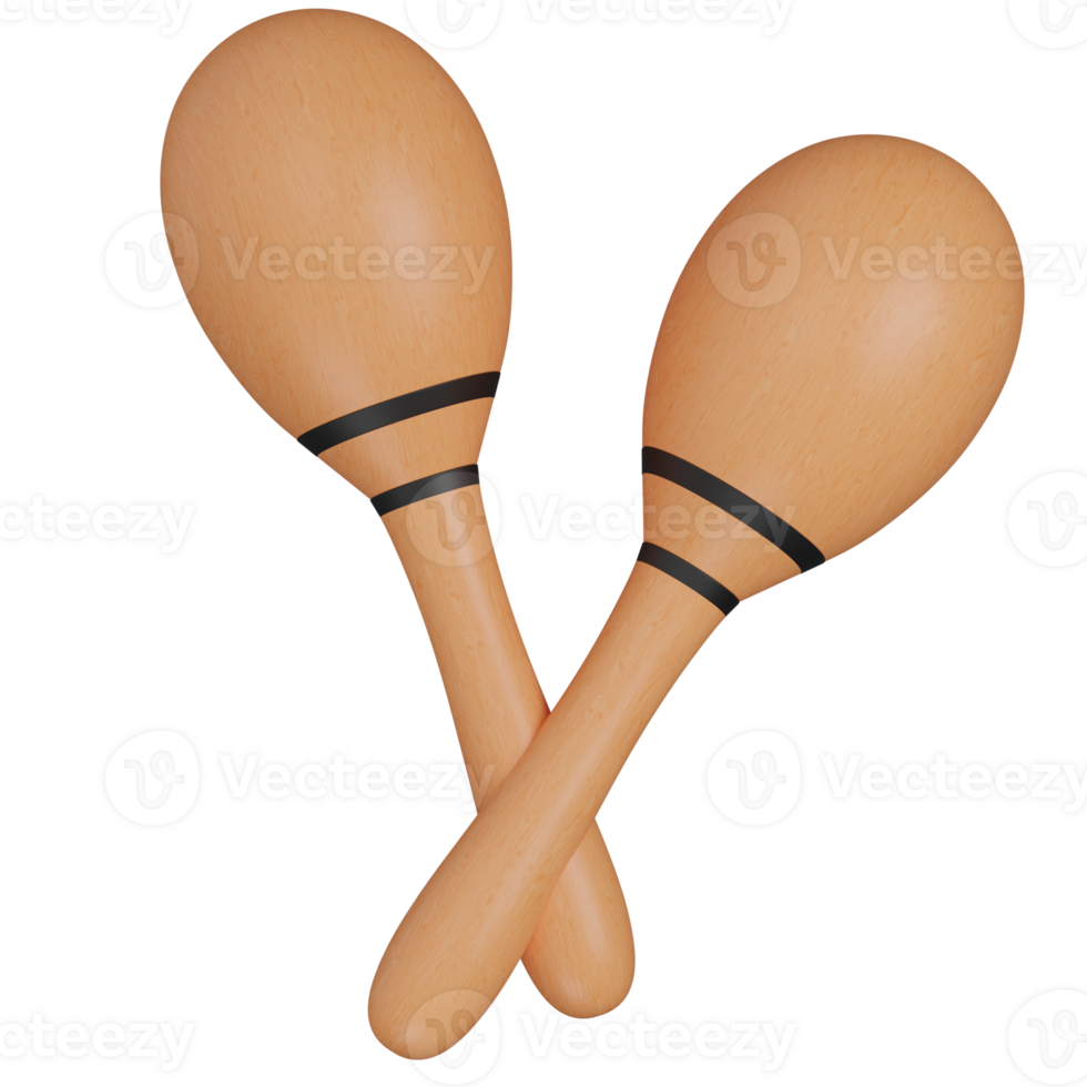 3d render of Maracas icon png