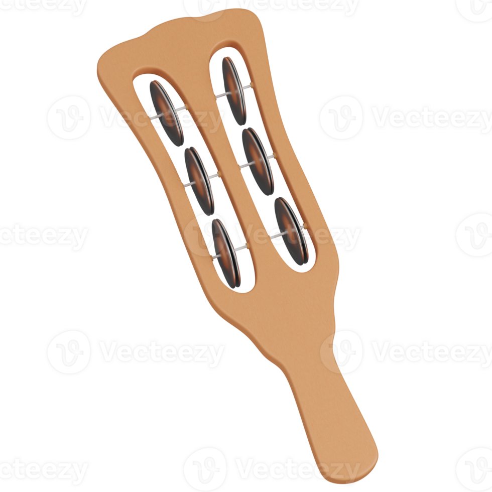 3D Rendered Tamborine Stick icon png