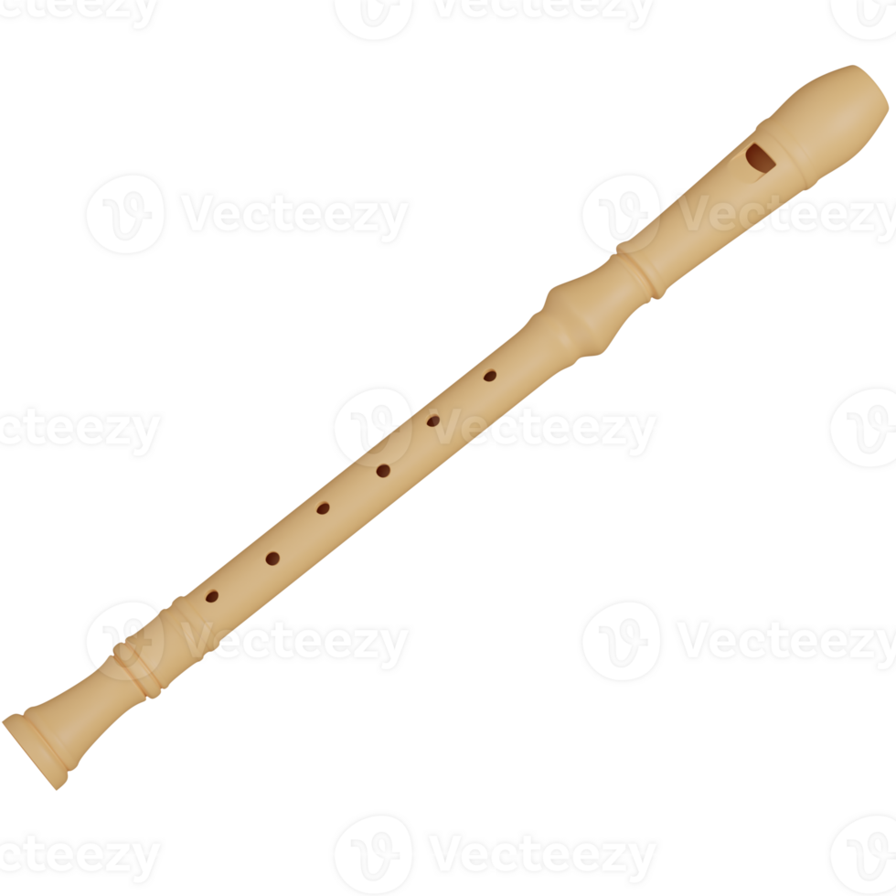 3d render of flute icon png