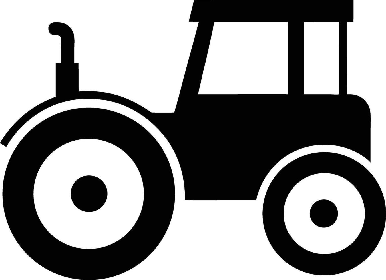 illustration depicts a blue tractor vector