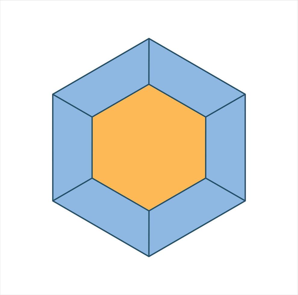 Abstract hexagonal geometric shape design element vector