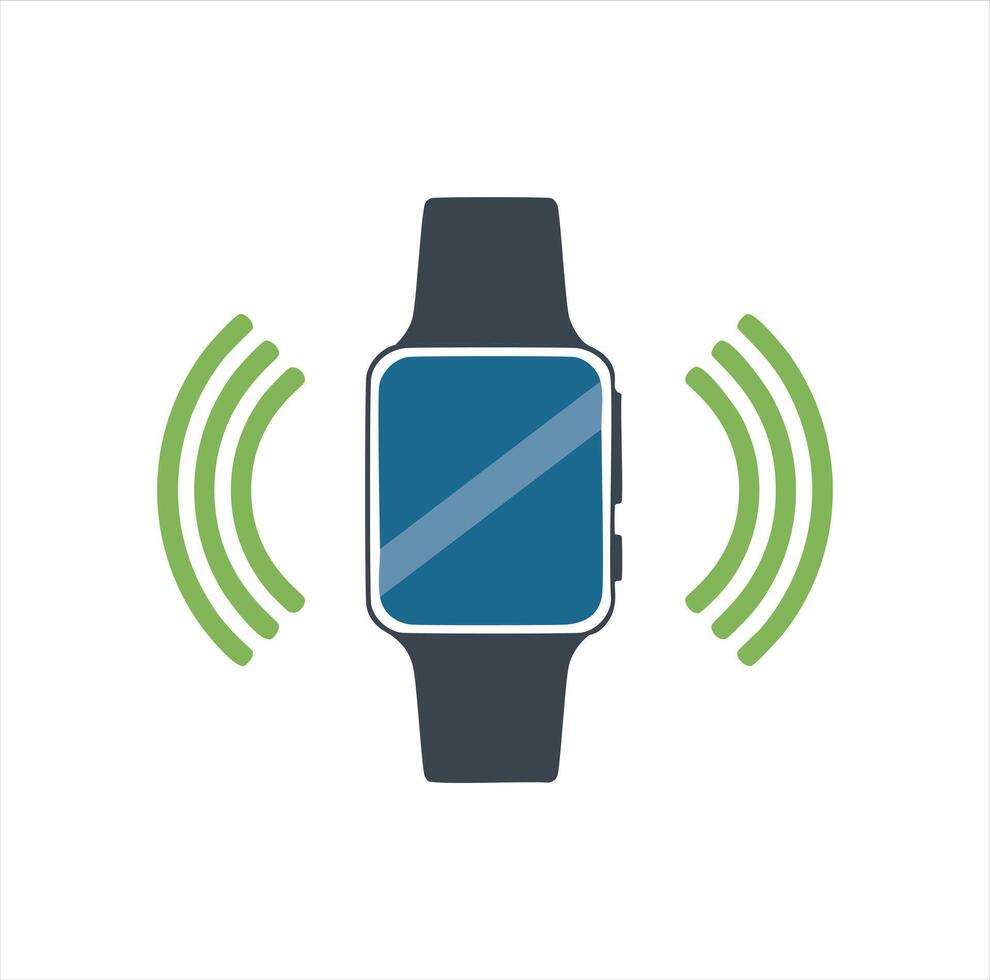 Smartwatch wireless connection technology icon vector