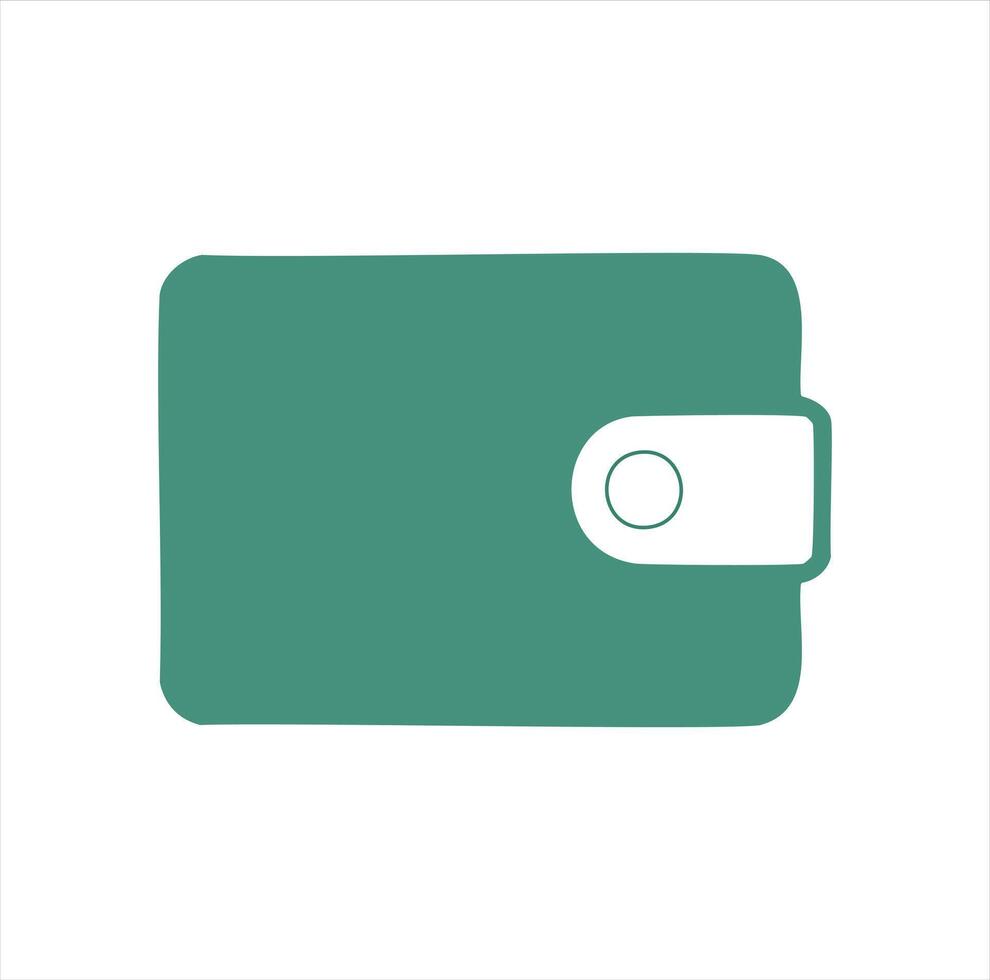 Simple green wallet icon design illustration vector