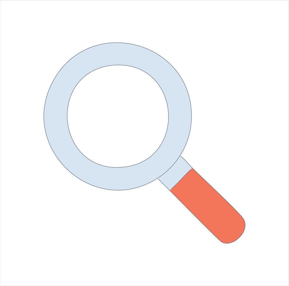 Simple magnifying glass search icon design vector