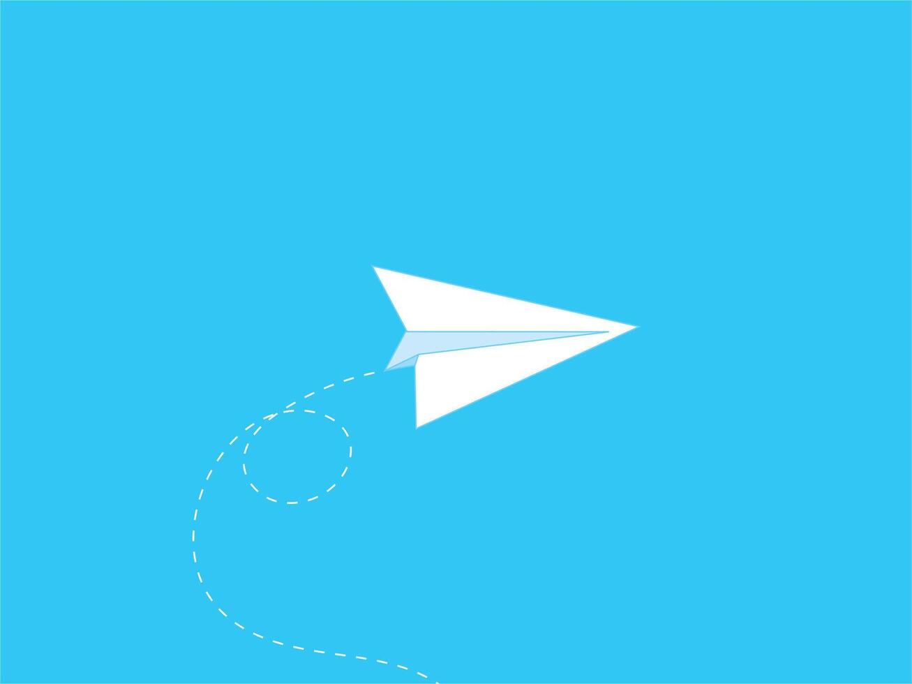 Flying paper airplanes. Think differently trends creative and unique way outline concept vector