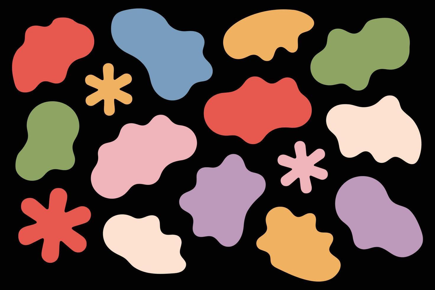 Vibrant Fluid Blobs on Dark Canvas vector