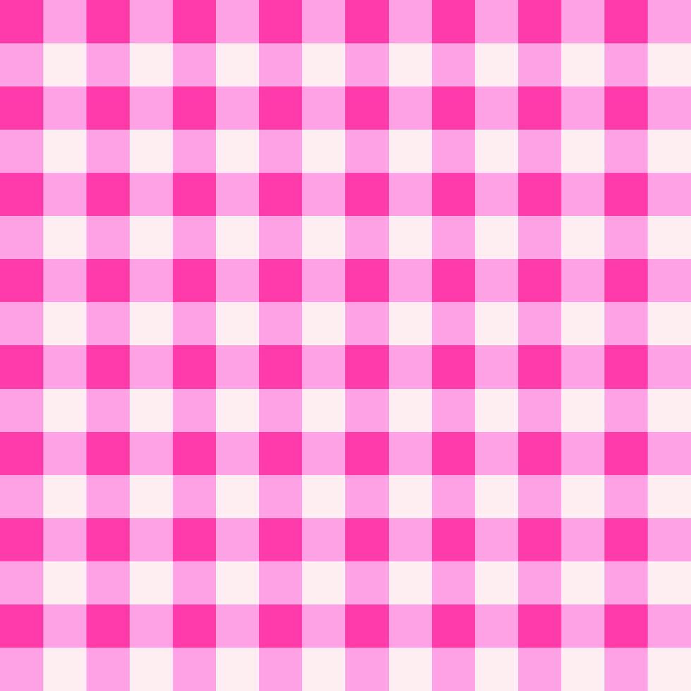 Coquette Pink Checkered Seamless Pattern. Charming Geometric Gingham Design with Picnic Romance and Vintage Style. Ideal for Valentines Day Crafts, Fashion Textiles, and Cute Paper Goods. vector