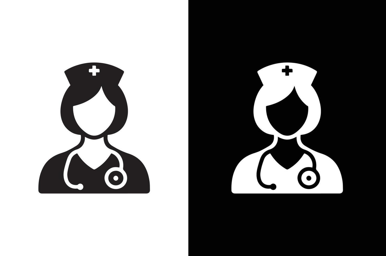 nurse icon silhouette isolated design illustration vector