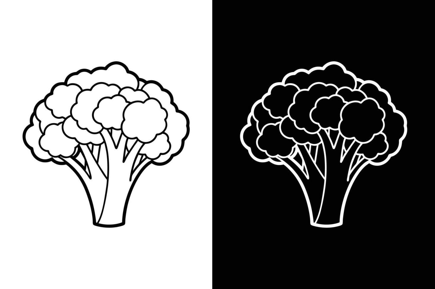 broccoli line icon representing healthy eating vector