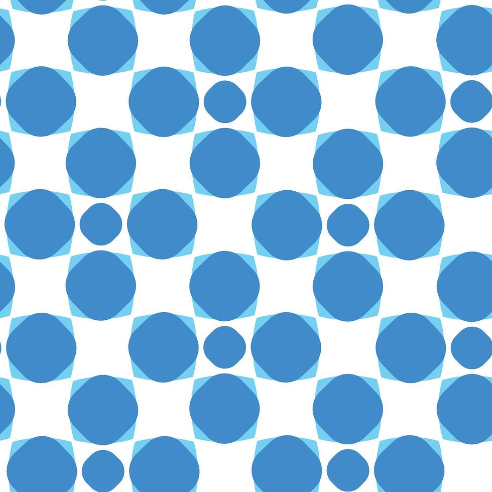 Seamless Geometric Blue Circles Pattern vector