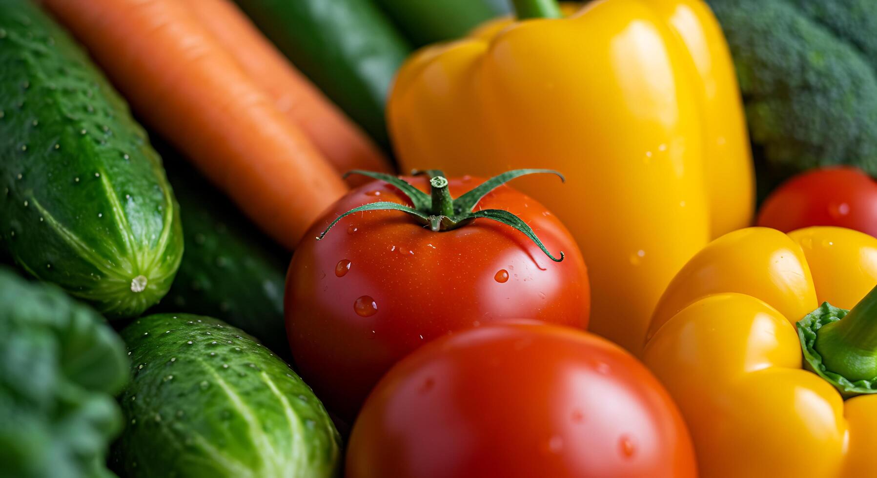 A close up of a variety of vegetables photo