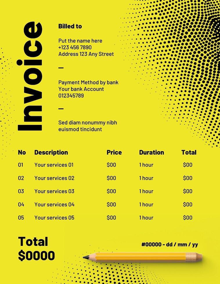 Yellow Private Tutors Invoices Template