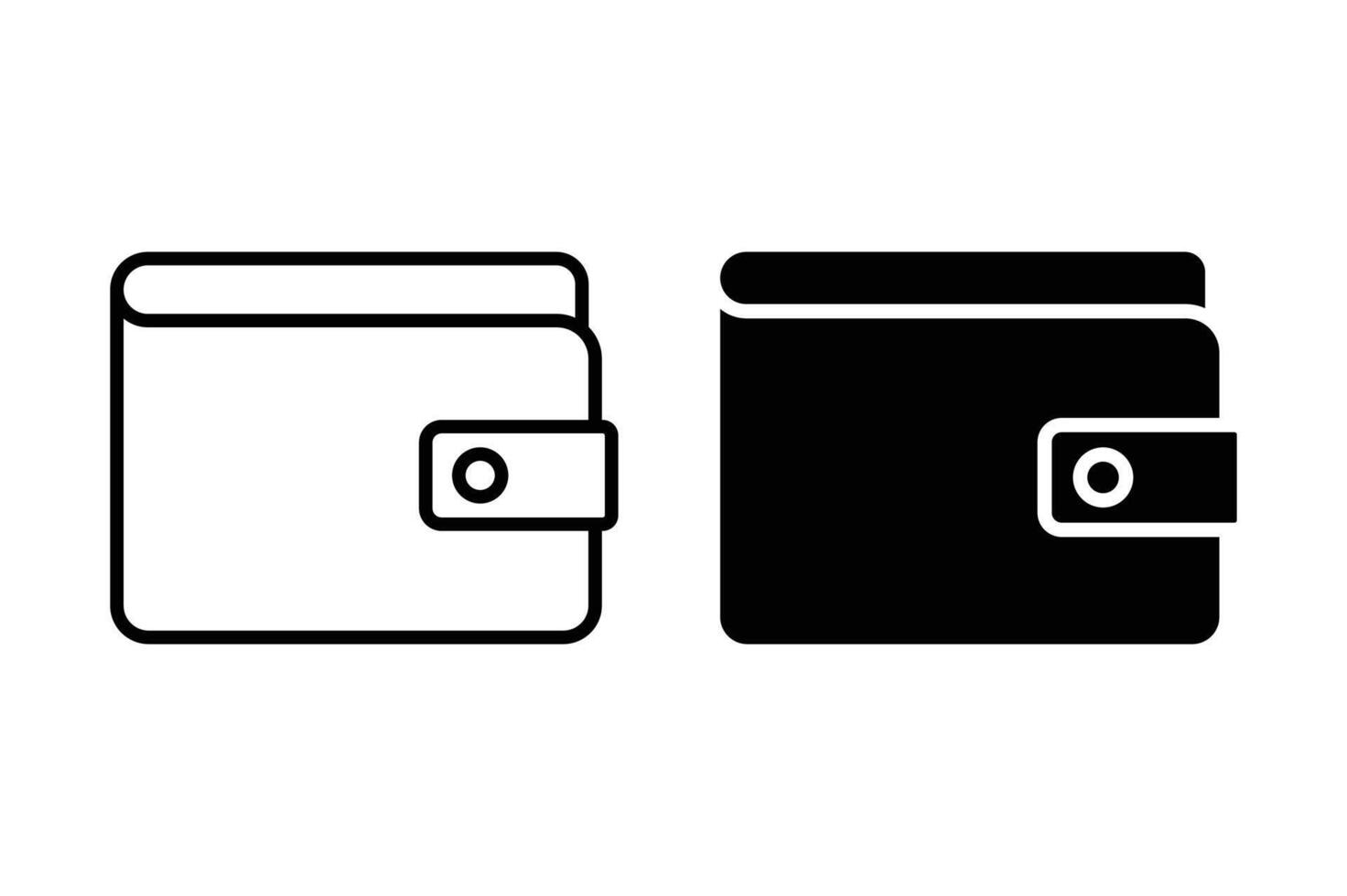 Money Wallet silhouette Icon vector