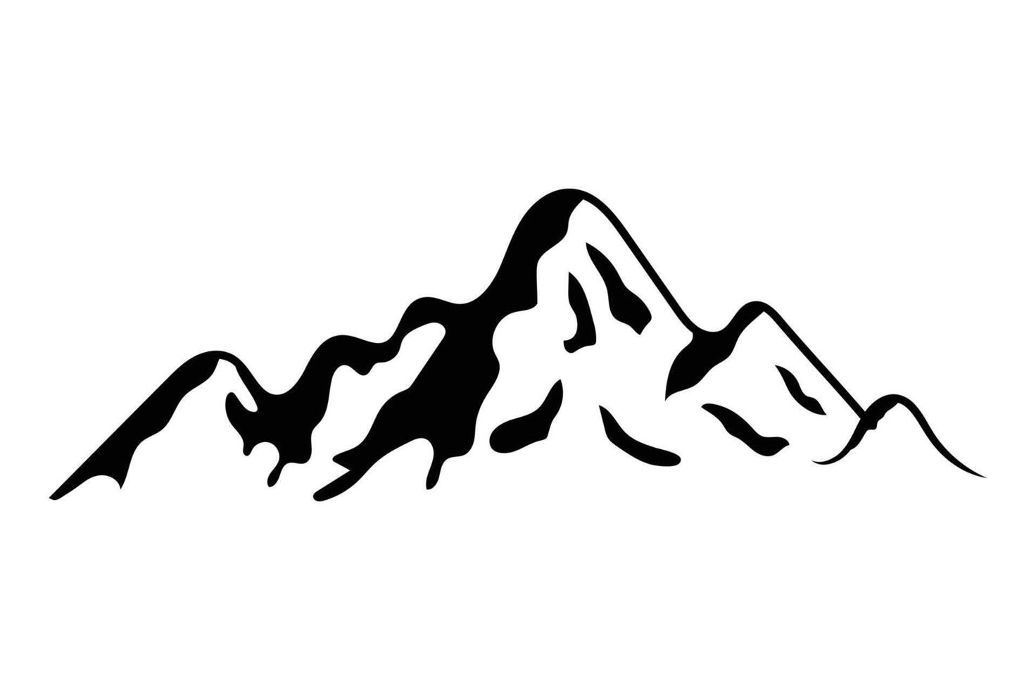 mountain silhouette art vector