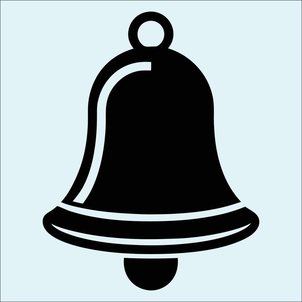 Simple Black Bell Silhouette Ideal for UI Design and Reminders vector