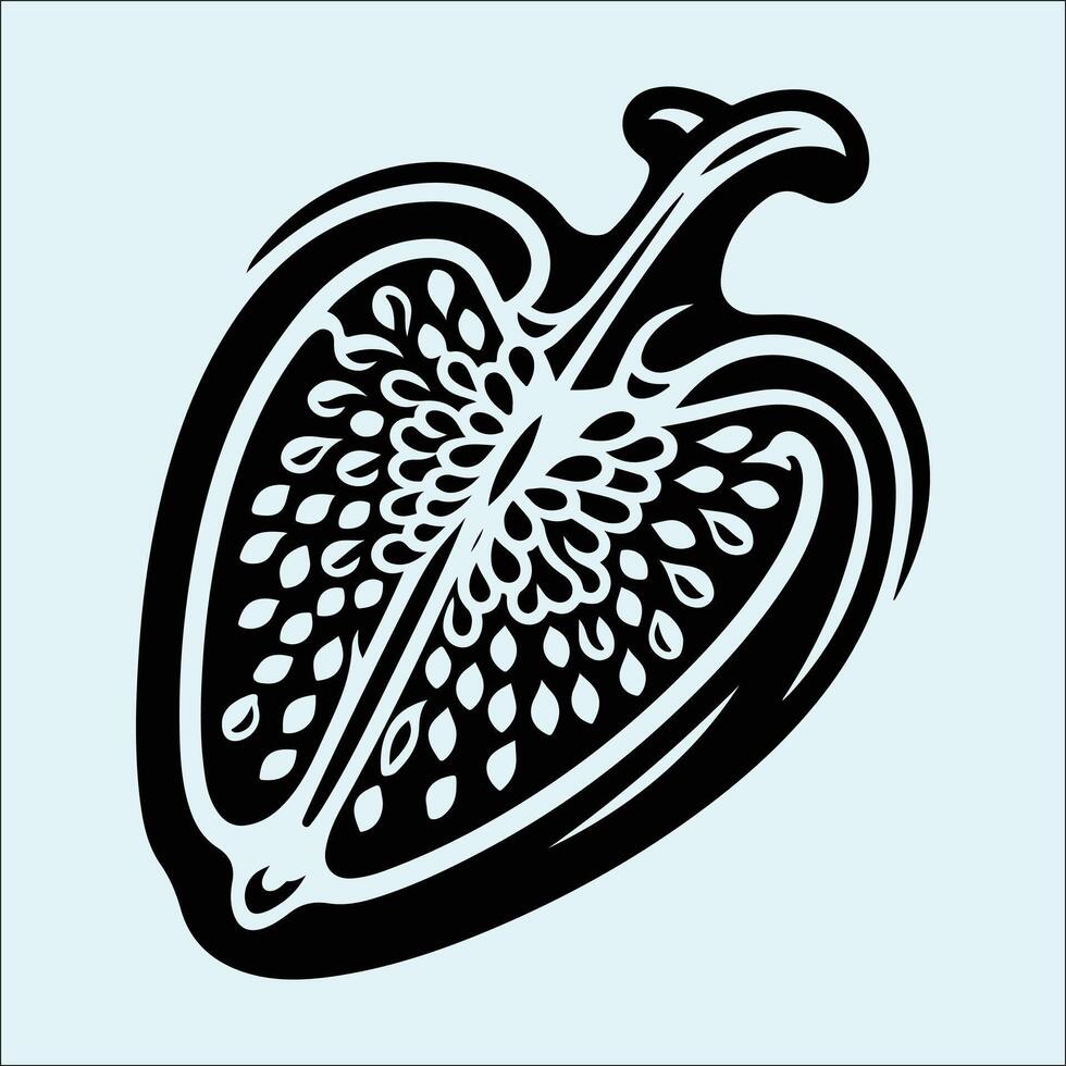 Sharp Hot Pepper Shape in Black for Harvest and Market Themes vector