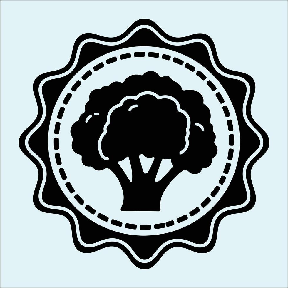 Cauliflower Vegetable Silhouette for Organic Designs vector