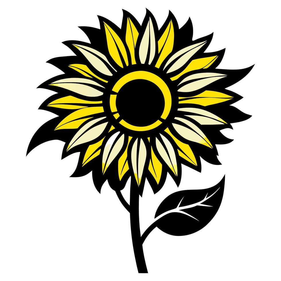 Sunflower design art vector