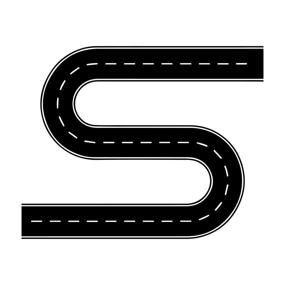 Road sign with a black and white line vector