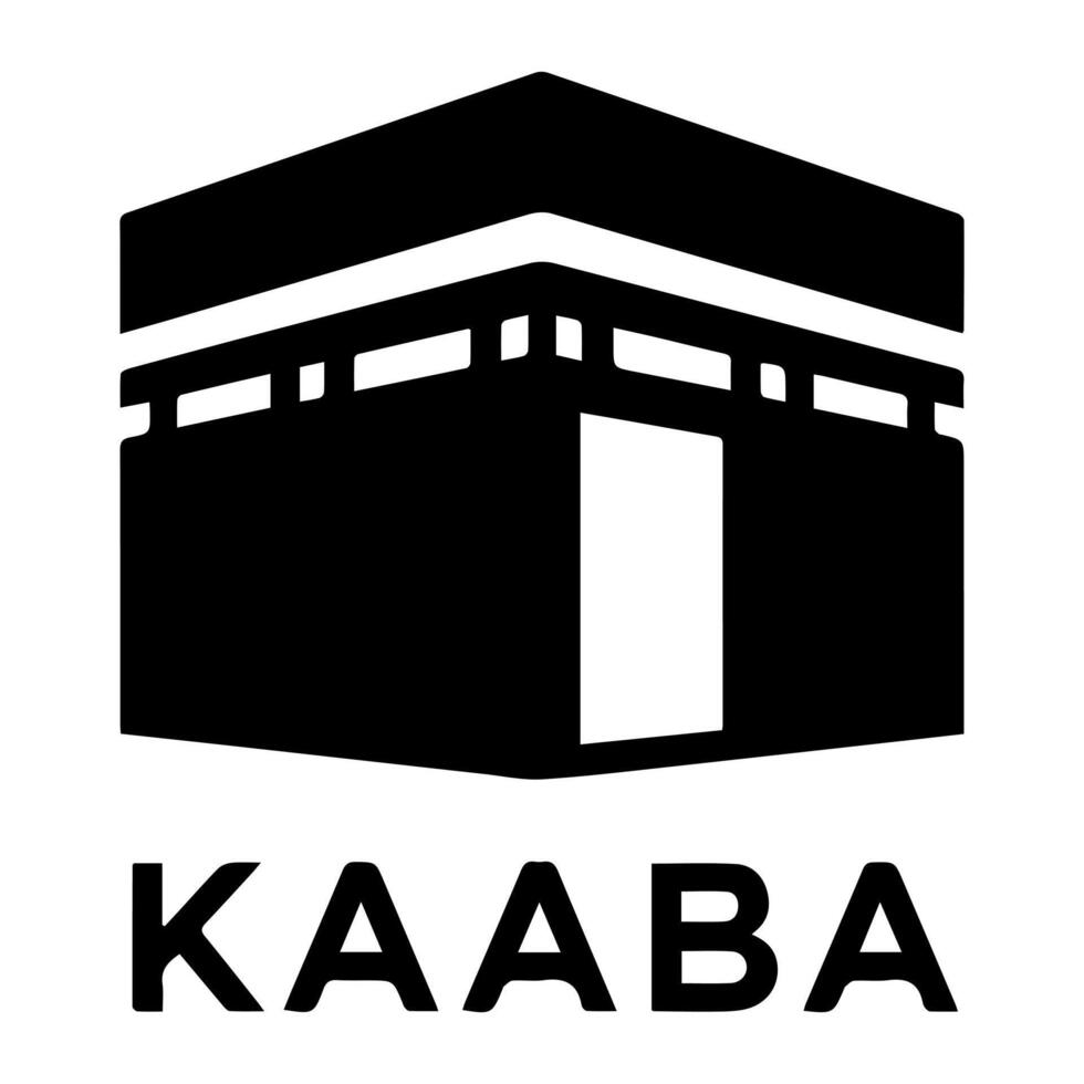 Kaaba islamic center logo vector
