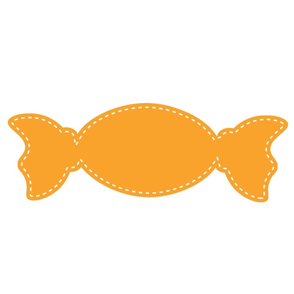 Isolated empty label with a candy shape vector