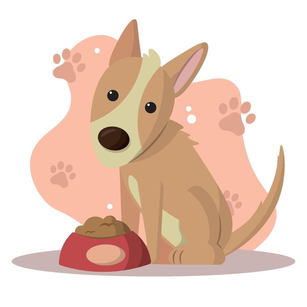 Colored cute dog character vector