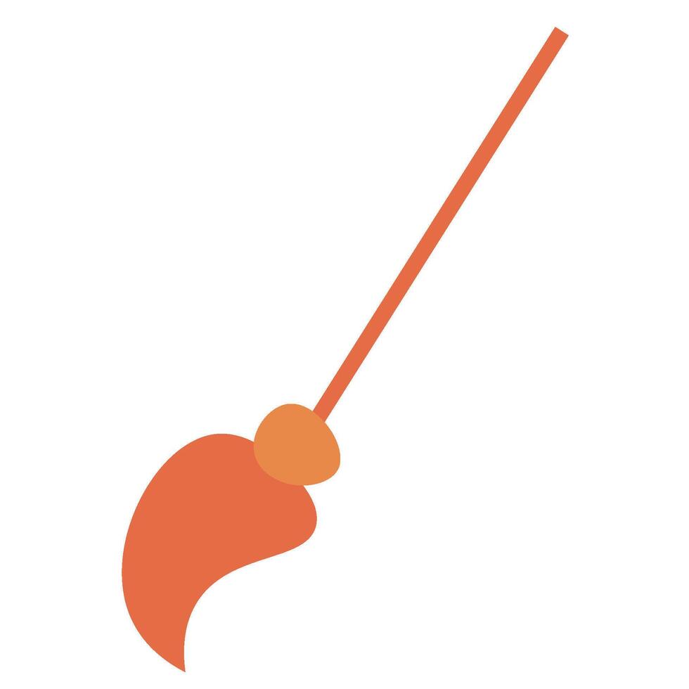 Isolated halloween witch broom icon vector
